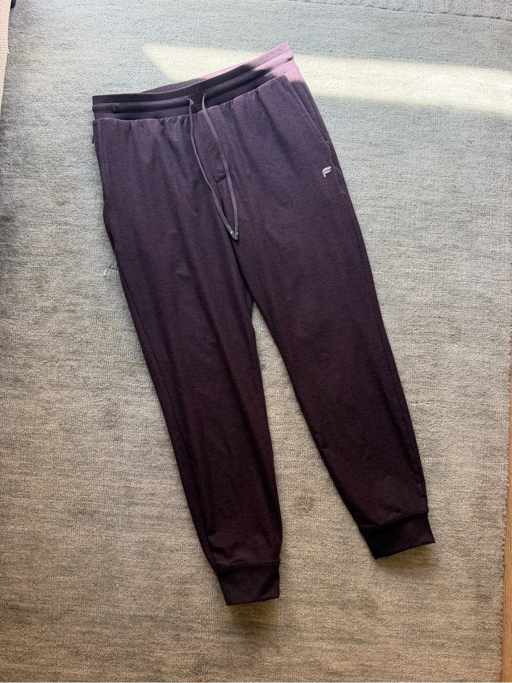 Fabletics Men’s The Cloud Jersey Jogger Deep Plum Size M